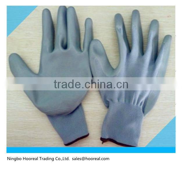 Polyester Work Gloves Rubber Latex Palm Coated/PU Coated,Knit Wrist Cuff,S,M,L,XL,Industrial or Household