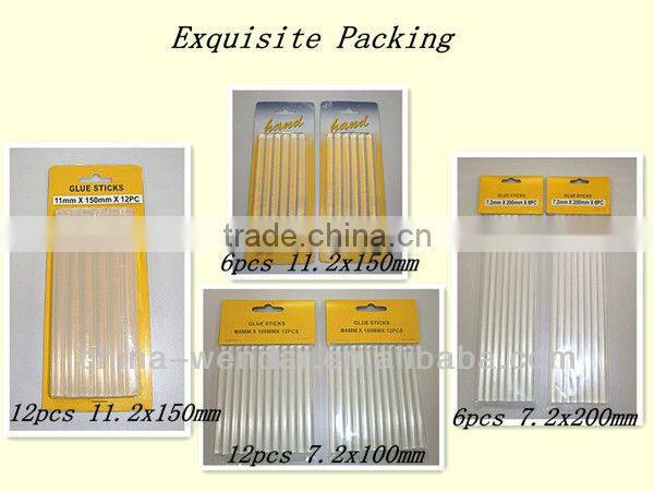 Transparent hot melt glue stick,hot melt silicon glue stick 11mm for toys,metal