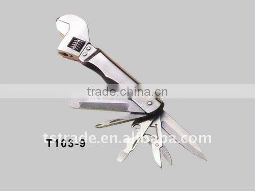 2011 Stainless steel multi wrench/multi tools,multi functional tools pocket tool T103-9