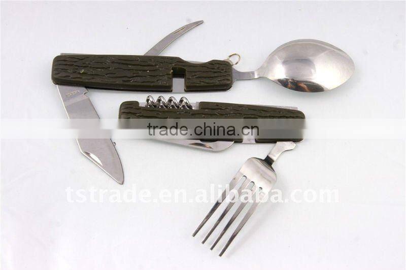 2014 new 6fold new Multi Tableware/Outdoor Tableware/Multi knife/Pocket knife( 301 )