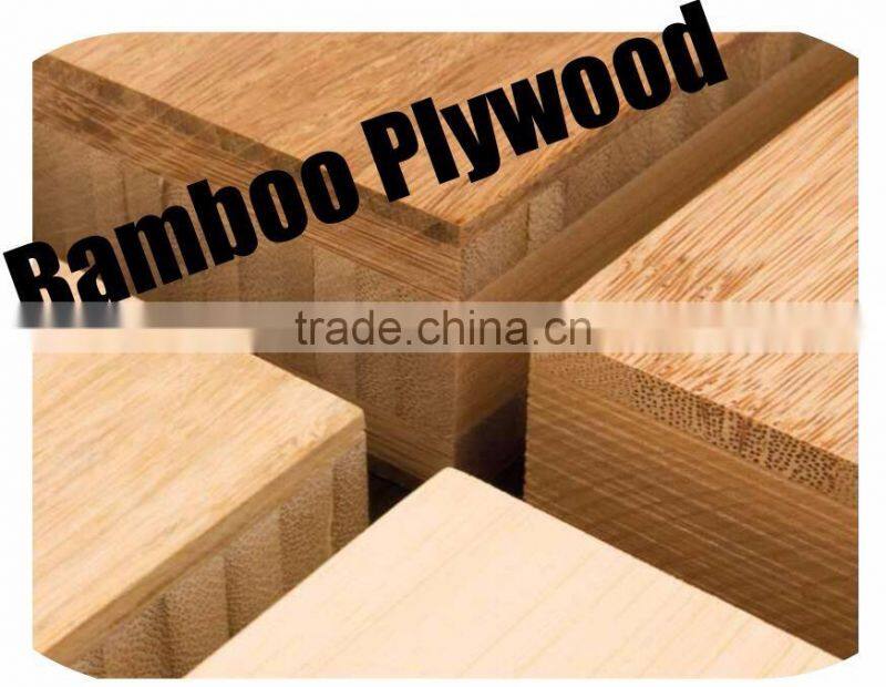 100% formaldehyde free natural bamboo plywood in 4'x 8'x 18 mm sheets of 3 ply