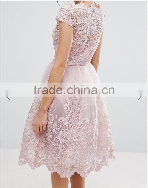 newest clothes oem Bardot neck Off-shoulder pretty princess dress Midi prom queen dress