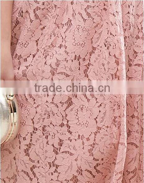 Guangzhou Clothing OEM Pink Undertone Cold Shoulder Lace Prom Dresses