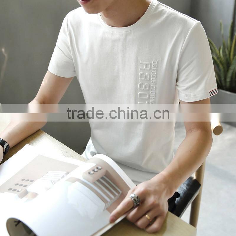 Wholesale custom fashion plain lightweight cotton men T shirts