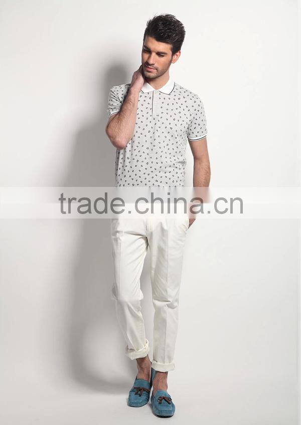 Custom design all over printing short sleeve cotton mens polo shirt wholesale softtextile