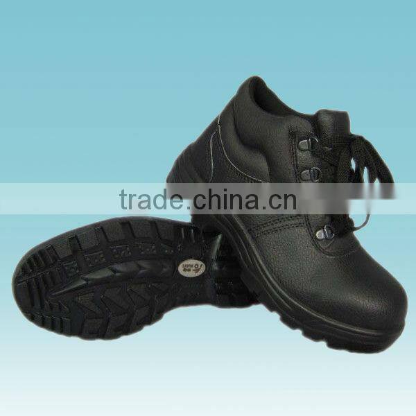 thick-heeled steel toe cap black construction foot protection safety shoes