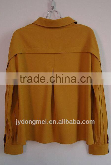 2015chiffon blouse long sleeve fashion style