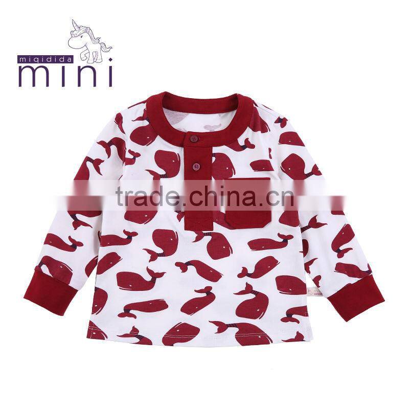 MIQIDIDA kids clothes manufacturer autumn style round animal print baby clothes wholesale price