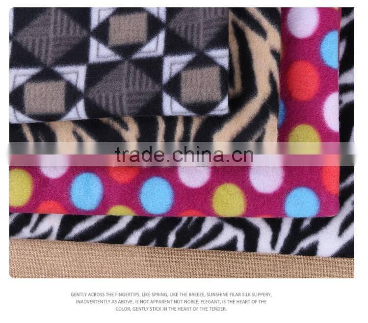 polyester printed fleece fabric plaid polar fleece