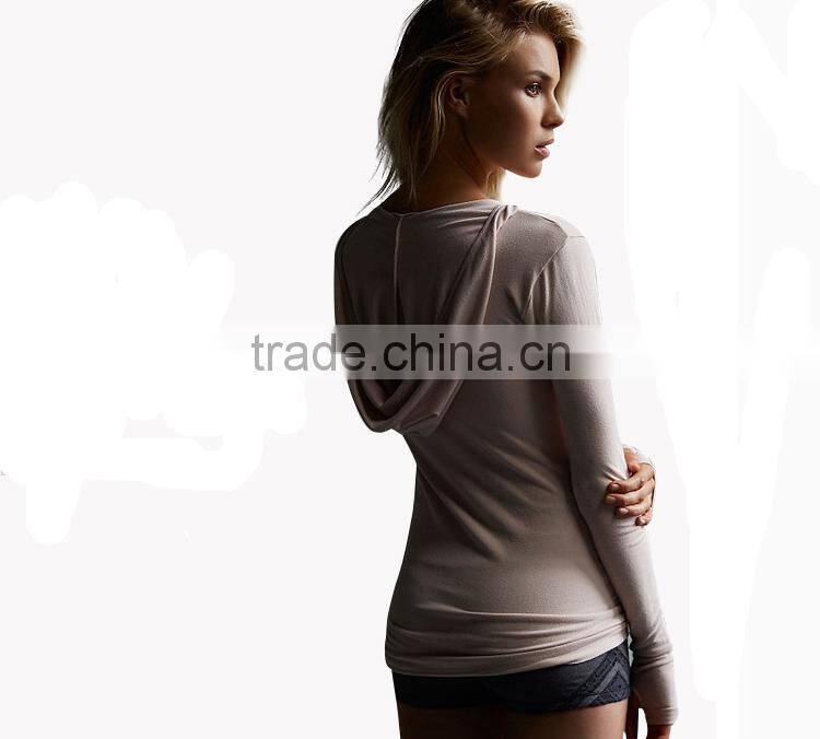 high quality custom 100% cotton exercise gym plain hoodie with glove