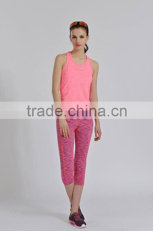 Elastic Breathable Gym Fitness Women's Yoga Shirts Sports Ladies Vest