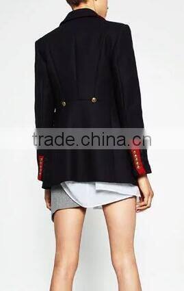 Runwaylover EY1014C Europe Style 2016 Women Fashion Double Breasted Wool Trench Coats