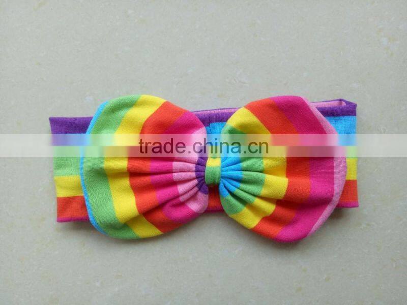 2017 Season Lovely Style Baby Girls Hair Accessories Rainbow Elastic Headbands