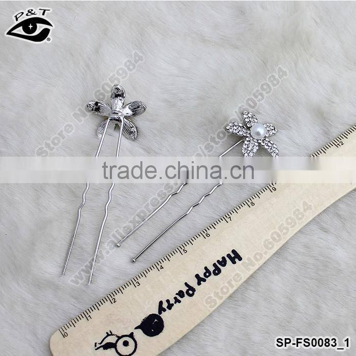 Rhinestone Flower Design Hairpins Decorative rhinestone Pins Hair Pins bridal wedding hair style