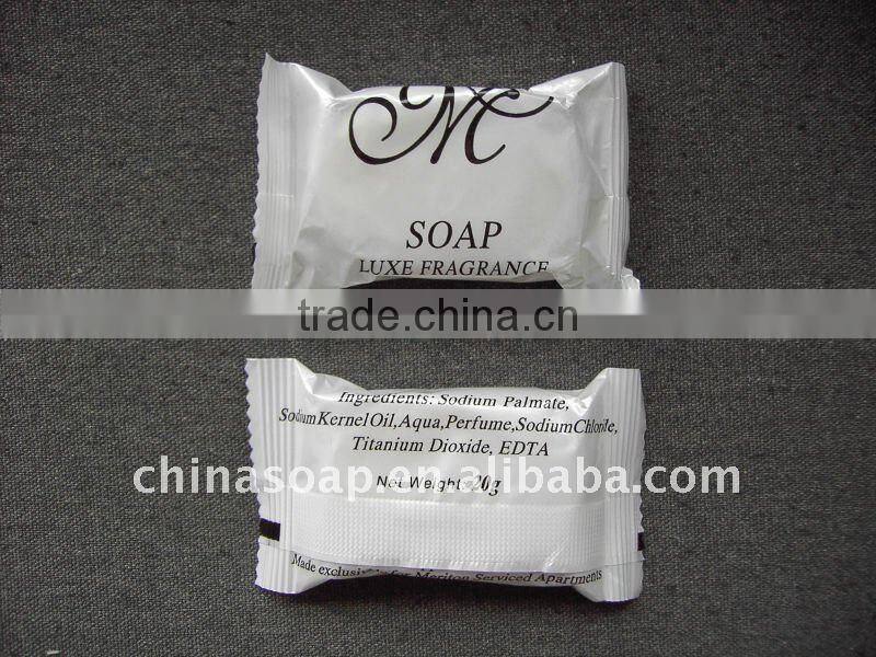 hotel soap pleated wrapped