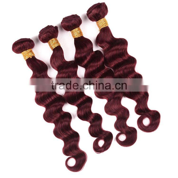 Wholesale Unprocessed Virgin Brazilian Loose Deep 99J 100% Brazilian Human Hair Loose Wave