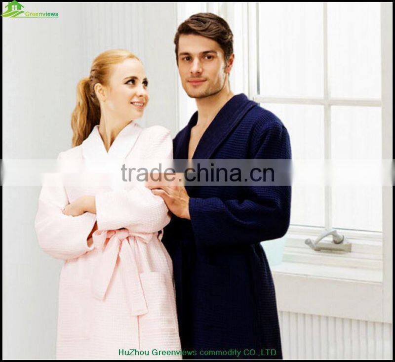 Thicken double layer waffle cotton men robes high quality waffle weave bathrob jedi robe costume