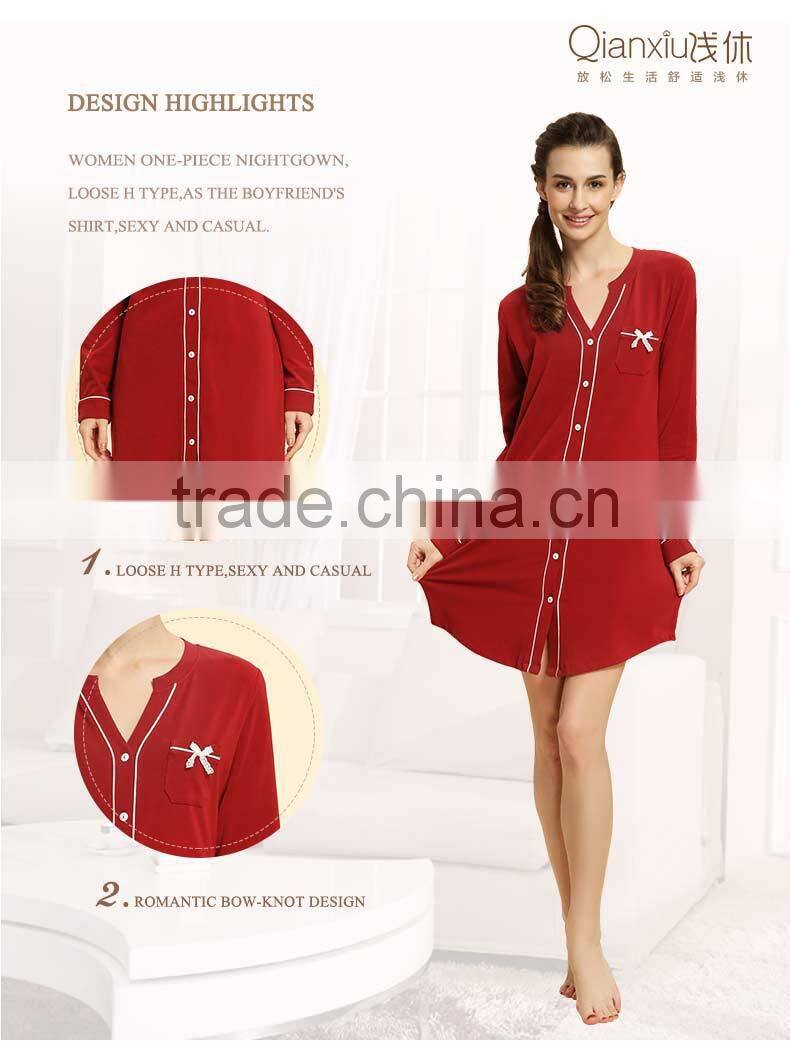 High tenacity Qianxiu deft design stylish female nighty