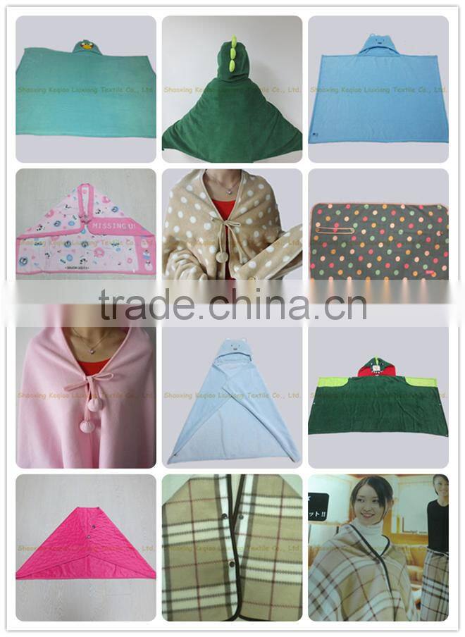 Unisex Polar Fleece blanket with hood, home dress blanket