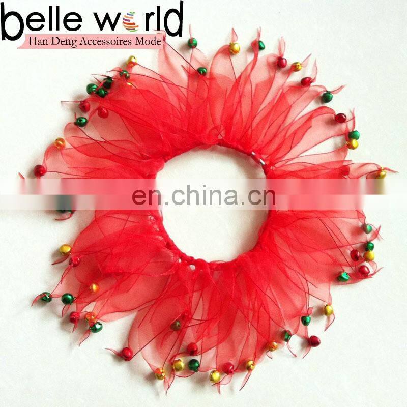 DIY Christmas Pet Accessory Santa White Tulle Dog Collar With Deer