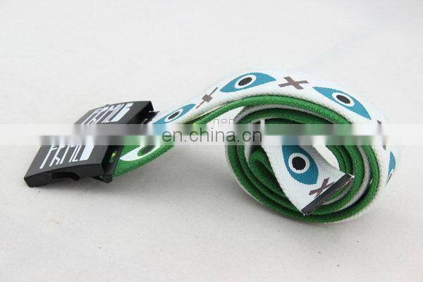 Canvas Belt With Full Printing Locking Belt Buckle