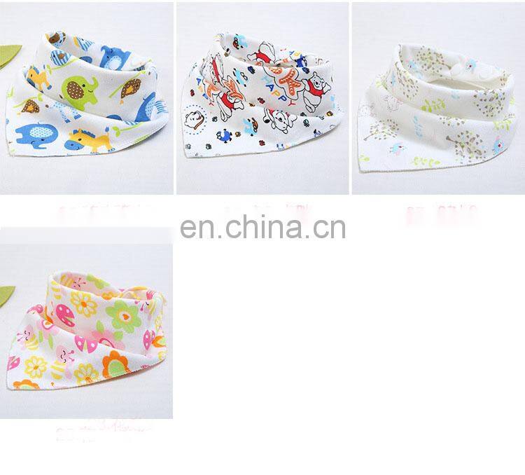 Absorbent cotton baby bandana bib triangle double cotton soft bandana bib