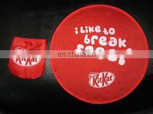 Wholesale Supplier Nylon Foldable Hand Fans 190T Flying Frisbee