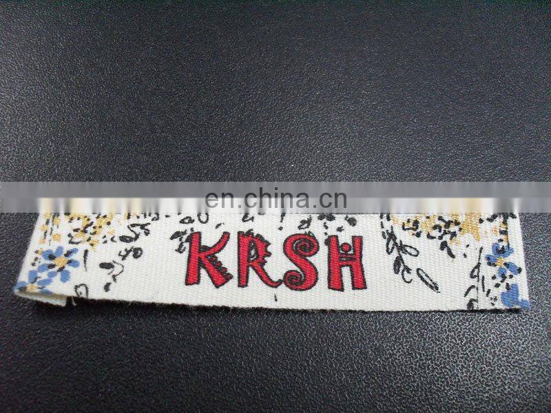custom printed brand logo collar neck size label for garment