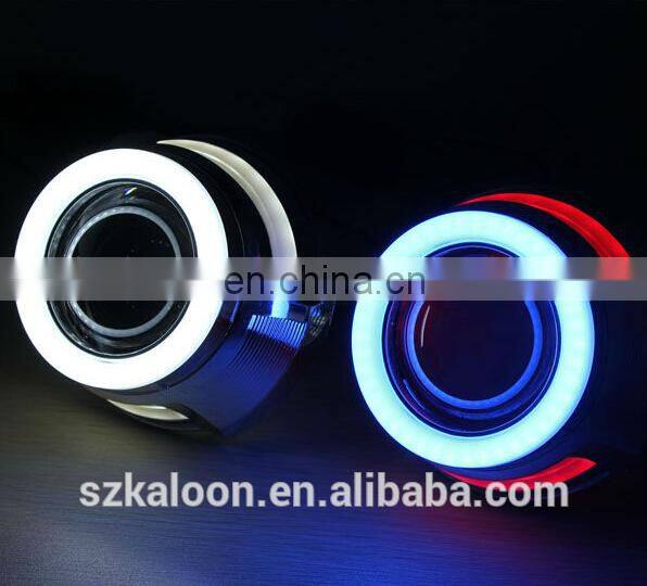 LED double angel eyes hid bixenon projector lens headlight
