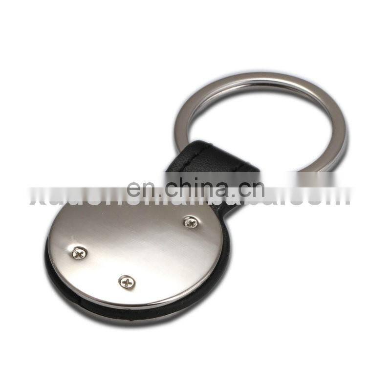 Promotion customized metal round keychain
