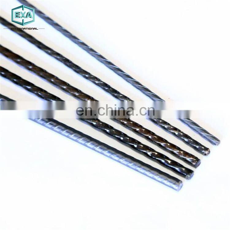 7mm 1650mpa high tensile helical ribs surface pc steel wire for large scale railroad