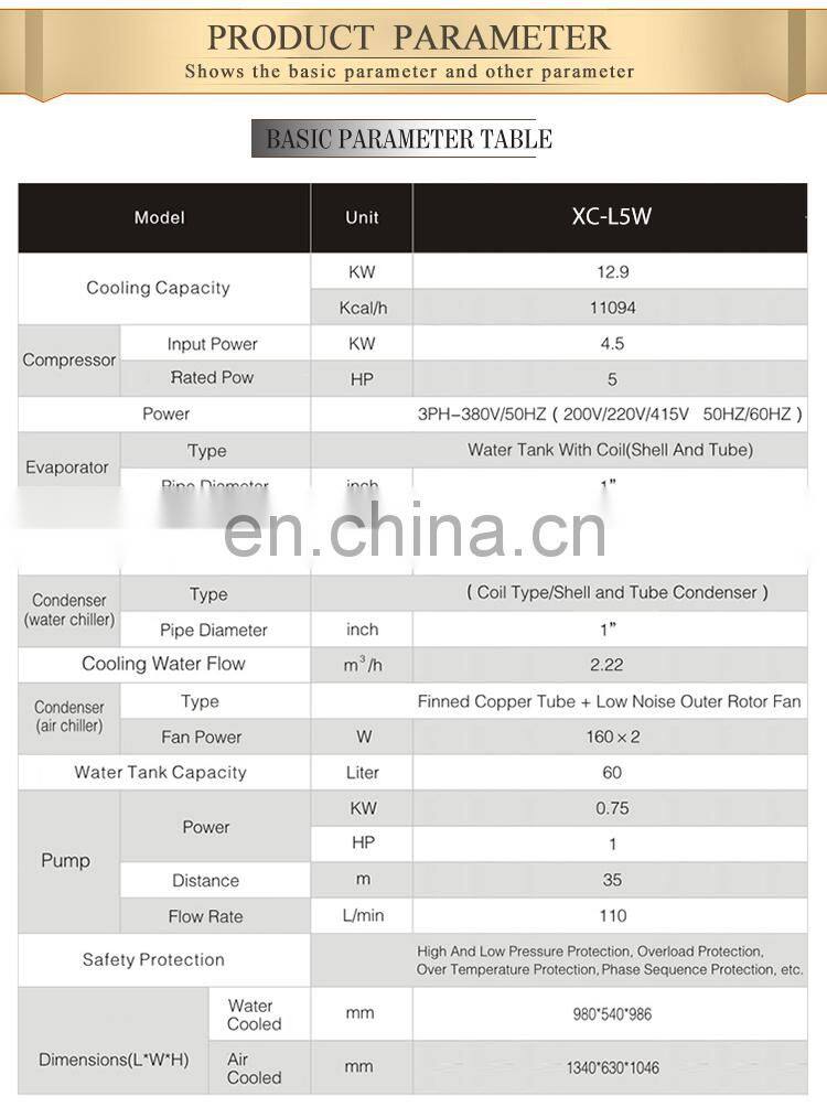 New Arrived Industrial Cooler Water Cooled Air Cooling Water Chiller