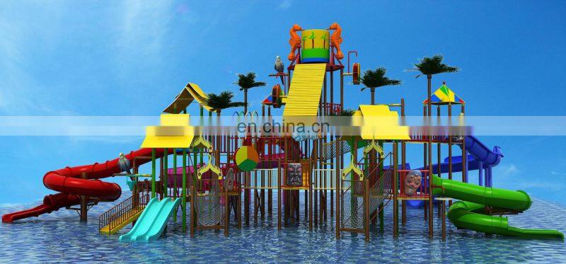 2019 Big Interactive Water House And water fiberglass Slide