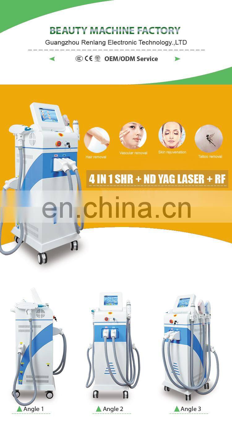 Newest model shr opt e-light ipl hair removal machine pain free opt SHR laser rf