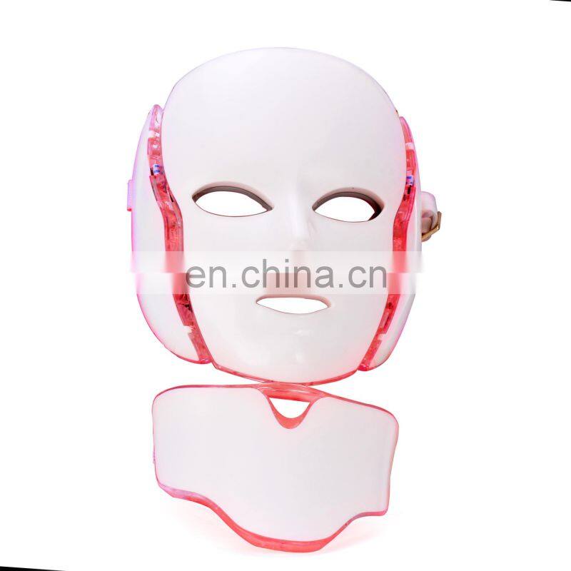 YK-L01 7 Colors Infrared Light Face and Neck Whitening Facial Mask Face Lifting LED light Therapy Mask
