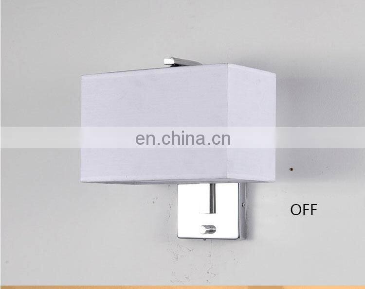 New living room wall lamp creative led bedside wall lamp Chinese style simple   cloth hotel lamp