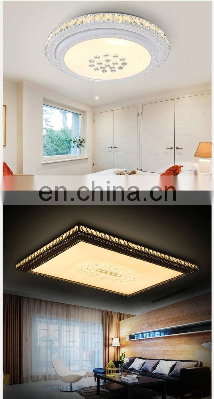 modern luxury crystal ceiling light dining room 2 colors changed LED ceiling lamp