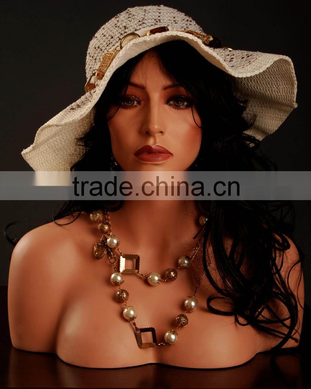 Women Head Mannequin Fiberglass Cheap Head mannequin H1050