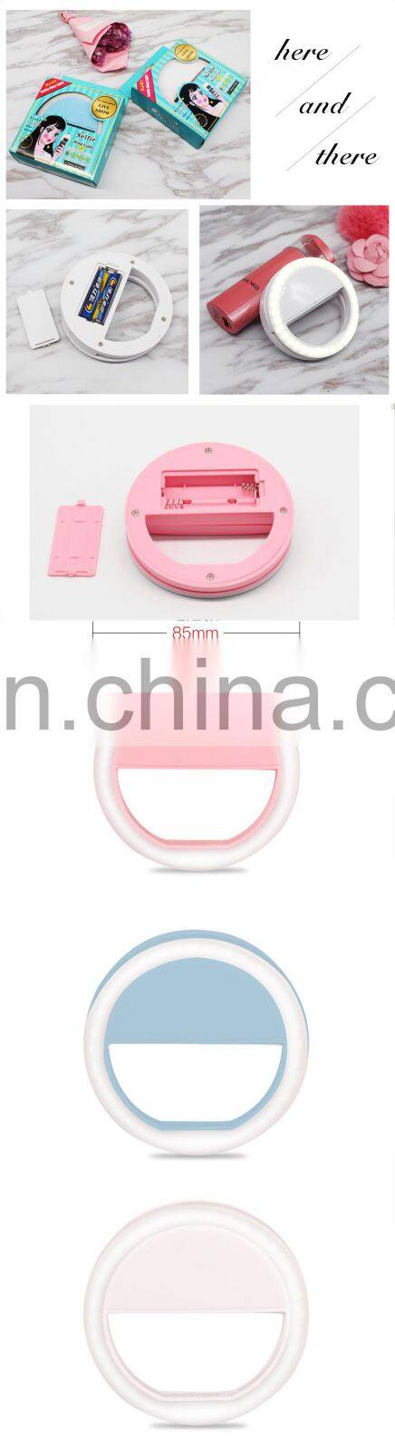 AAA battery Camera Mobile Phone micro Mini Portable selfie ring light rechargeable Selfie ring flash Led Light