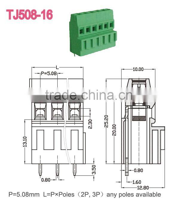 Heavy Duty Power Cable Terminal Block 4-Pin Battery Connector