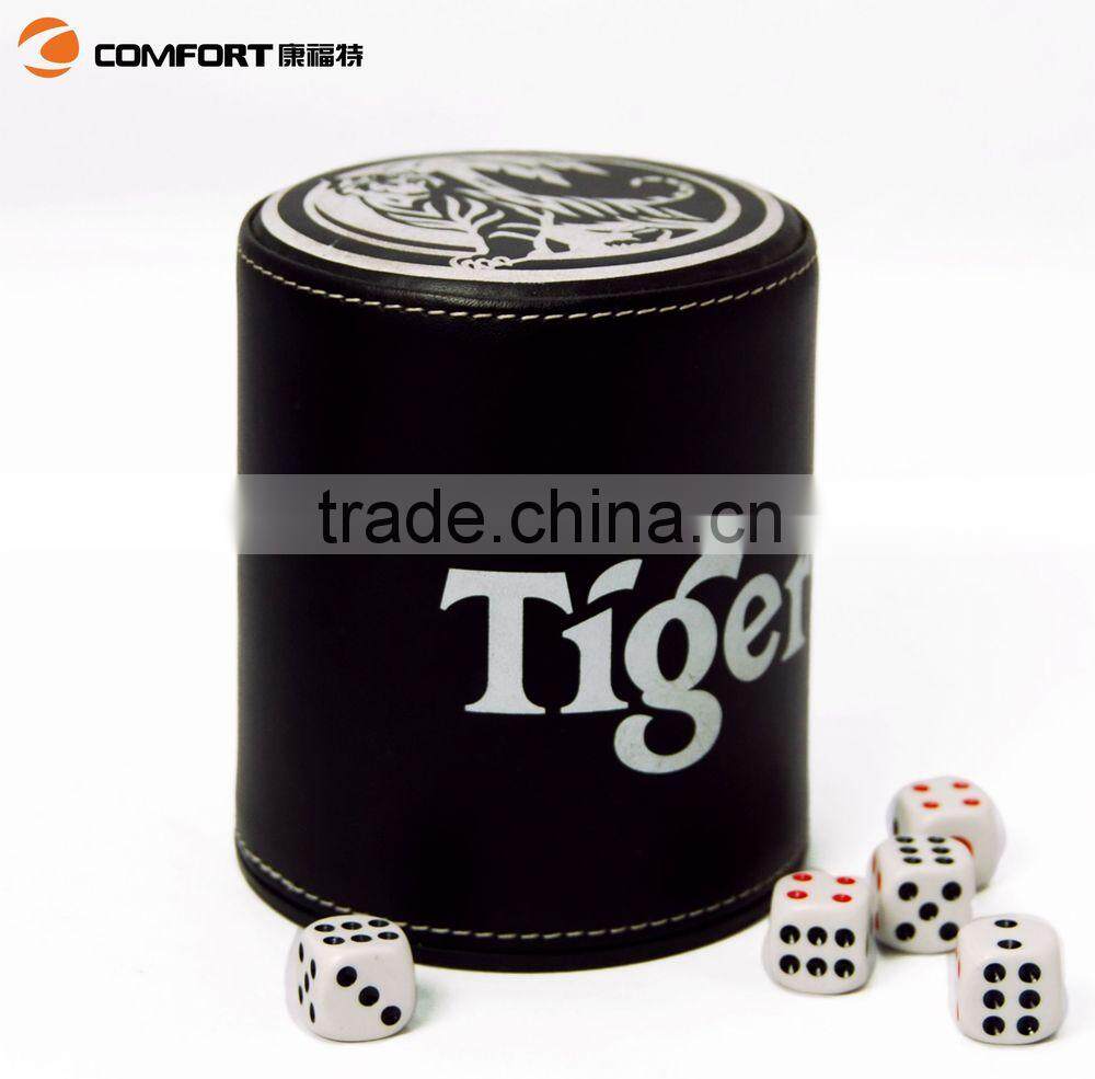 new fashion elegent custom leather dice cup