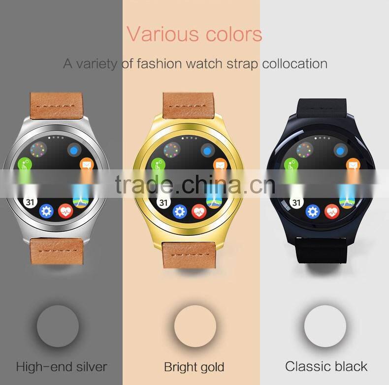 2016 round screen watch ips full round touch screen Q2 MTK2502 smart watch for android &ios.