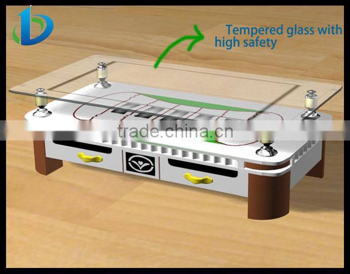 Black painted furniture glass