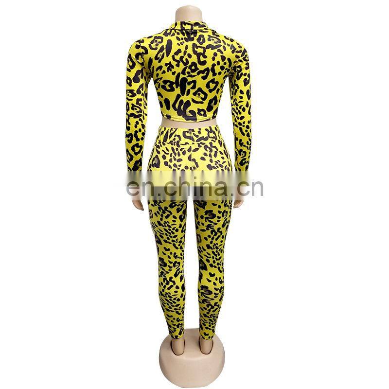 Wholesale custom women's suits Casual and comfortable Spring and Autumn Long sleeve Tie top Leggings Sexy suit