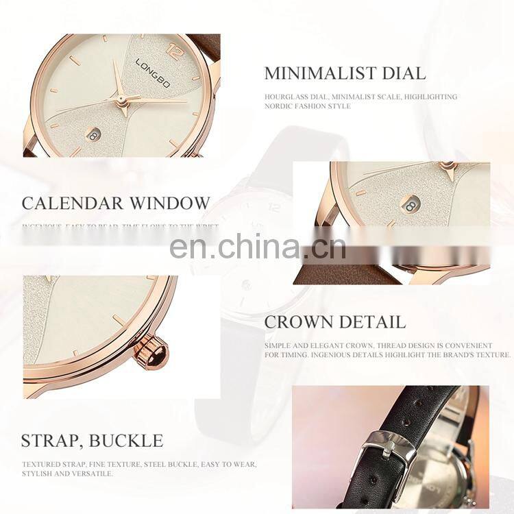 LONGBO 7315 Unisex Men Women Cheap Simple Watches Analog Quartz Leather Strap Couple Wrist Watch