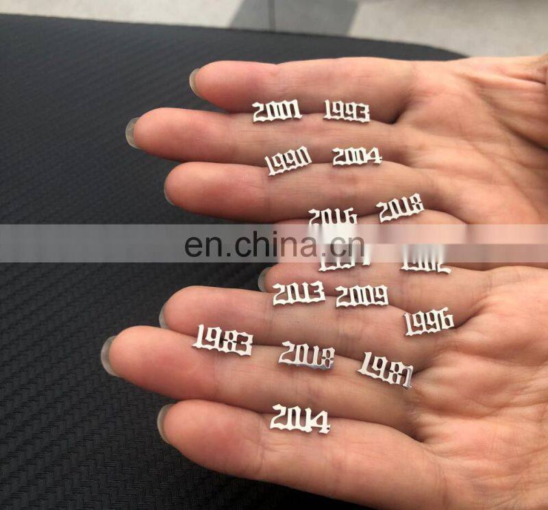 Stainless Steel Earrings For Women Gold Silver Color Birth Year Stud Earring 1996 1997 1998 1999 Earring Jewelry