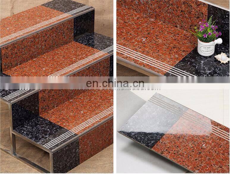 Granite Look Polished Glazed Porcelain Staircase Step Tile
