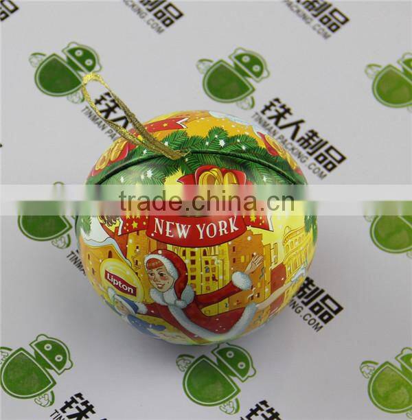 Gift Ball Shape Christmas Tin Boxes