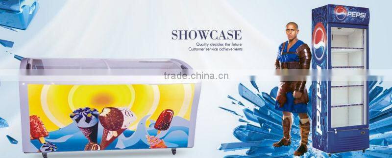 commercial glass door freezer display deep freezer price