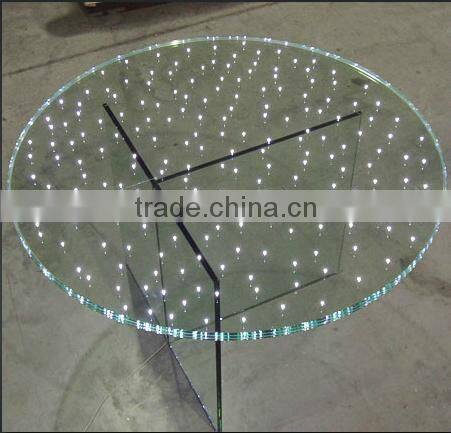 round LED glass for table top